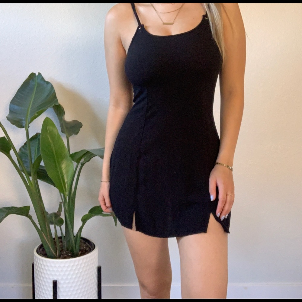 Black mini dress